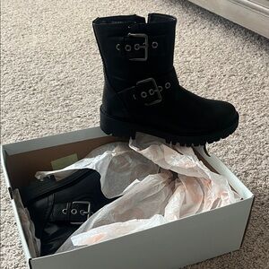 Black Buckle Ankle Boots